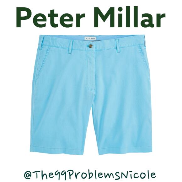 Peter Millar Bedford Cotton Stretch Solid Classic Fit Shorts - Picture 5 of 7